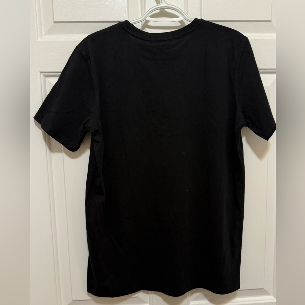 NWT Roberto Cavalli 100% Cotton Black T-shirt with Gold Silver Logo Size L - Picture 5 of 7